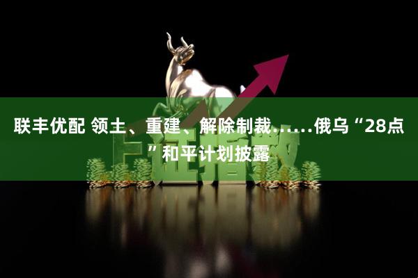 联丰优配 领土、重建、解除制裁……俄乌“28点”和平计划披露